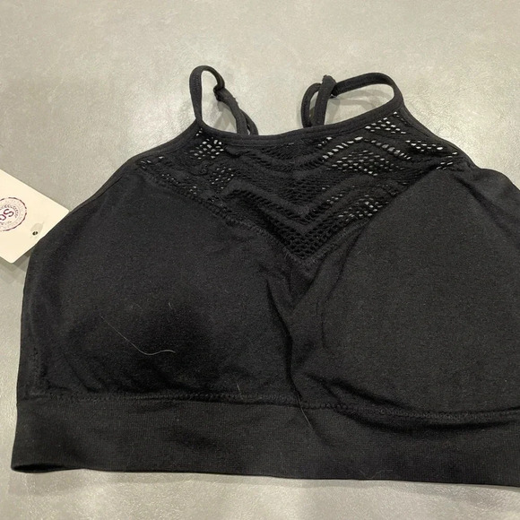NWT So Seamless High Neck Bra Black Size Medium - Picture 1 of 5